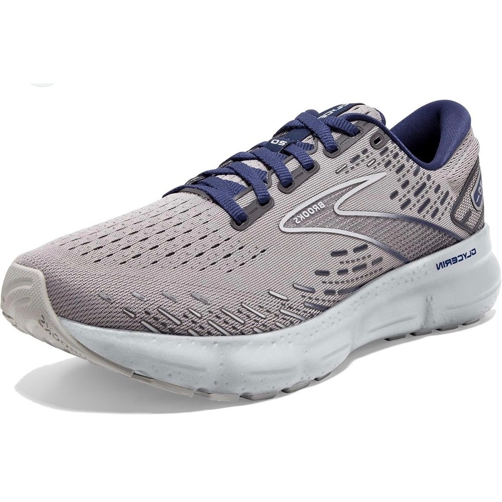 Brooks Glycerin 20 Mens Running Shoes Grey Navy Blue Size 9